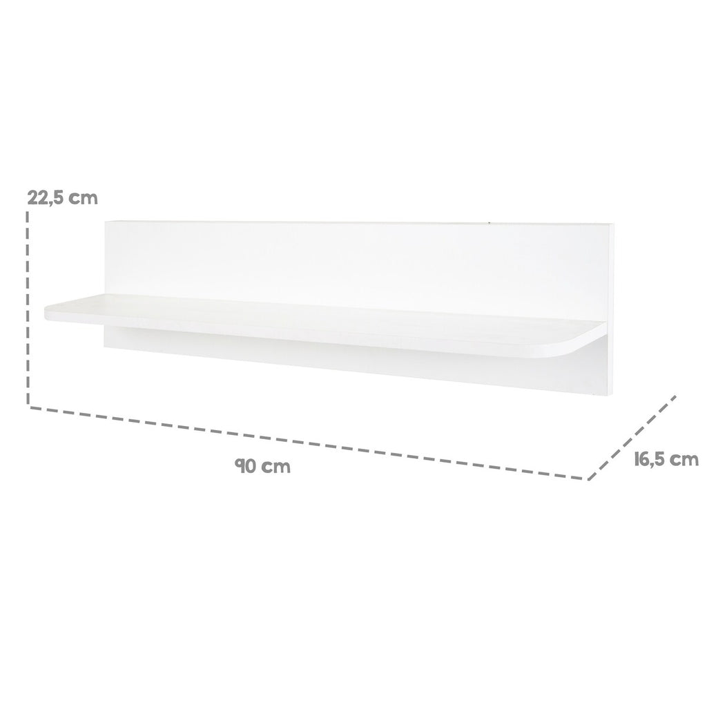Vegghylle Universal med hylleplatte 90 cm med oppbevaring
