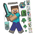 Veggklistremerker Minecraft-karakterer selvklebende vinyl forfra