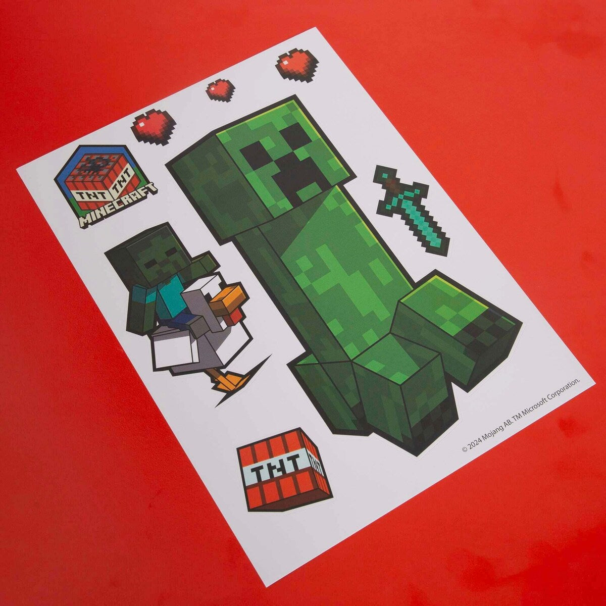 Detalj av Veggklistremerker Minecraft-karakterer selvklebende vinyl