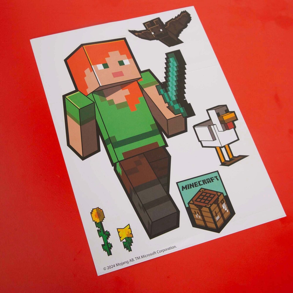 Montert Veggklistremerker Minecraft-karakterer selvklebende vinyl på vegg