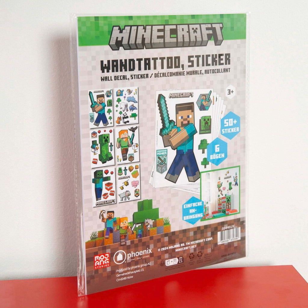Veggklistremerker Minecraft-karakterer selvklebende vinyl - roba