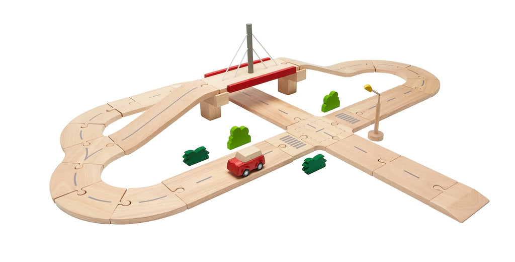 Veisystem i tre 34 deler 75 x 95 cm PlanToys forfra
