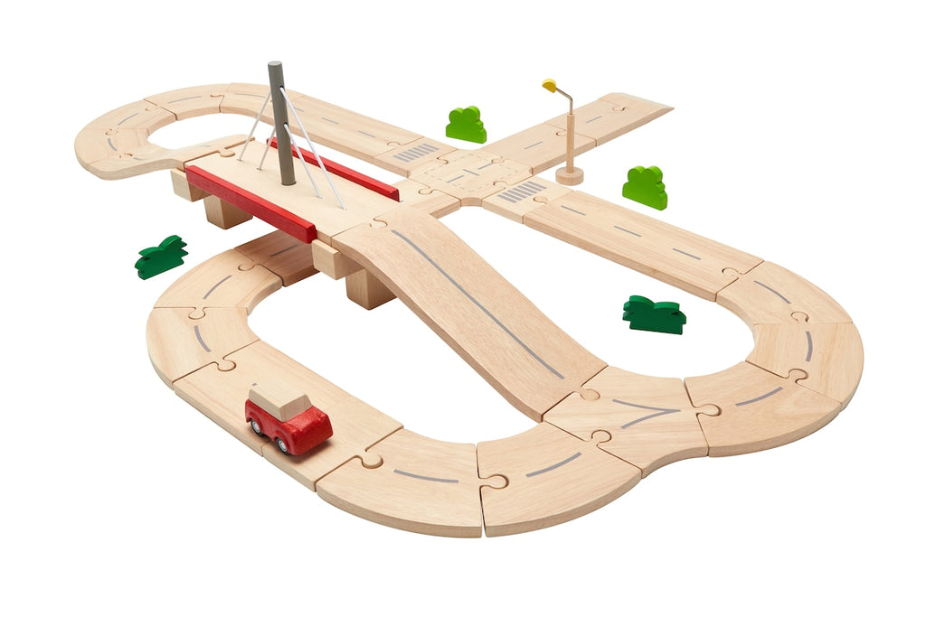 Veisystem i tre 34 deler 75 x 95 cm PlanToys bakside