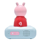 Bakside av Vekkerklokke Peppa Pig med nattlys og LCD