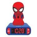 Vekkerklokke Spider-Man med nattlys og LCD forfra