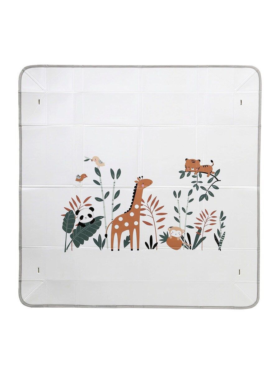 Vendbar sammenleggbar leketeppe med 20 baller 127x127 cm - Vertbaudet