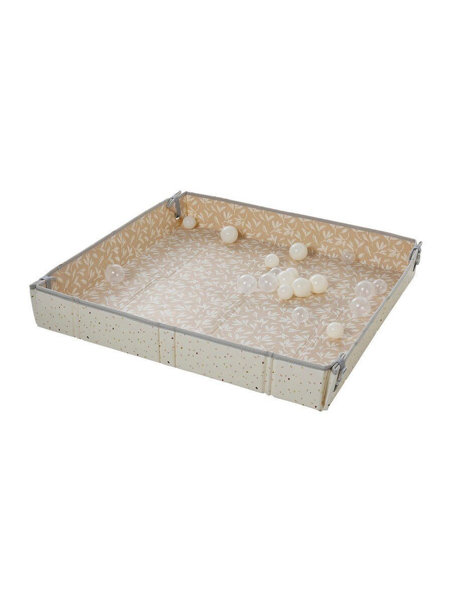 Vendbar sammenleggbar leketeppe med 20 baller 127x127 cm - Vertbaudet