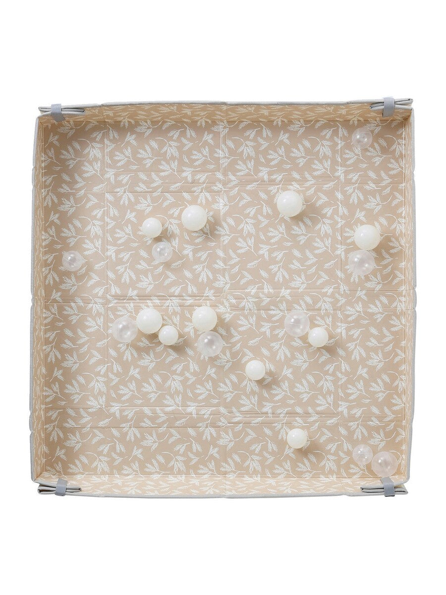 Vendbar sammenleggbar leketeppe med 20 baller 127x127 cm - Vertbaudet