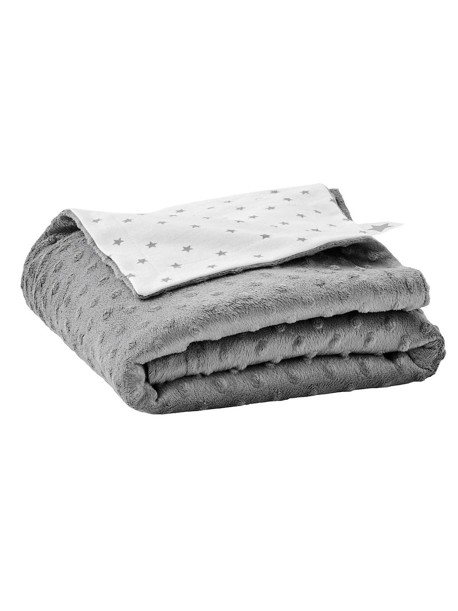 Vendbart babyteppe STELLA 75x100 cm bakside med bomullssweat