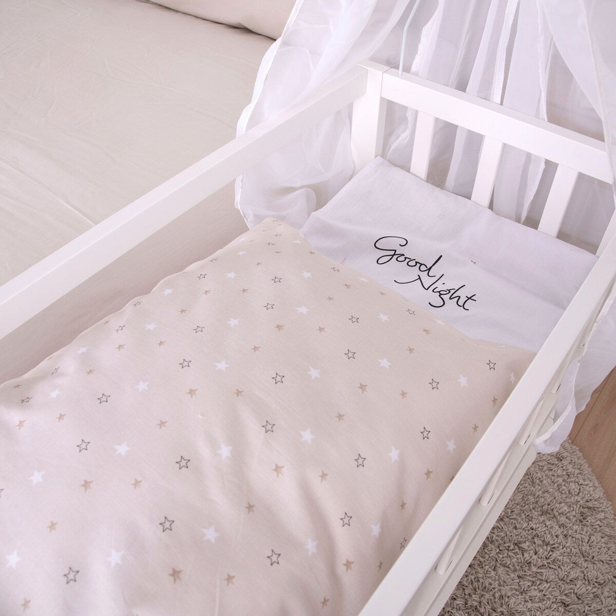 Vendbart sengetøy renforcé 35x40/80x80 cm bomull - Baby Best