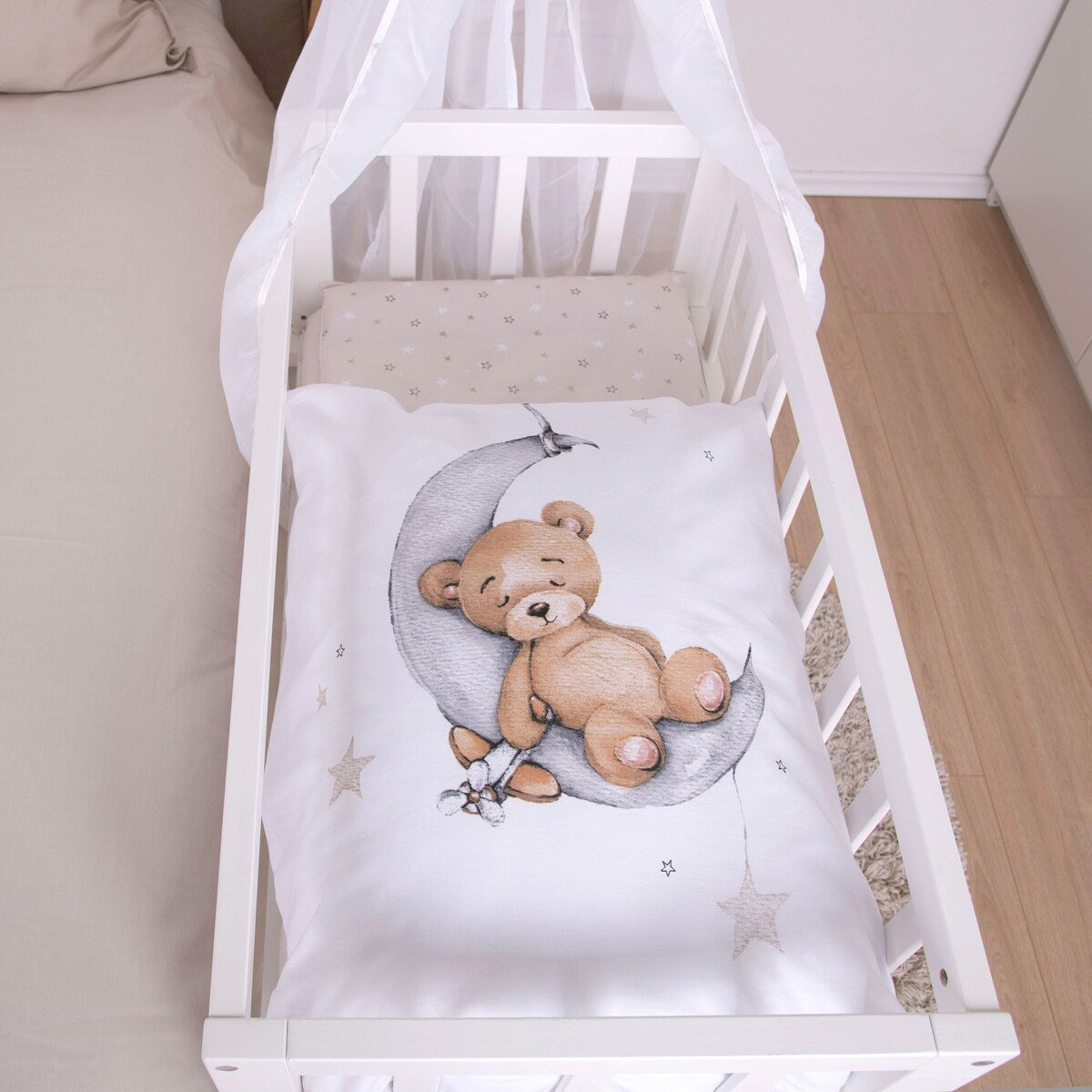 Vendbart sengetøy renforcé 35x40/80x80 cm bomull - Baby Best