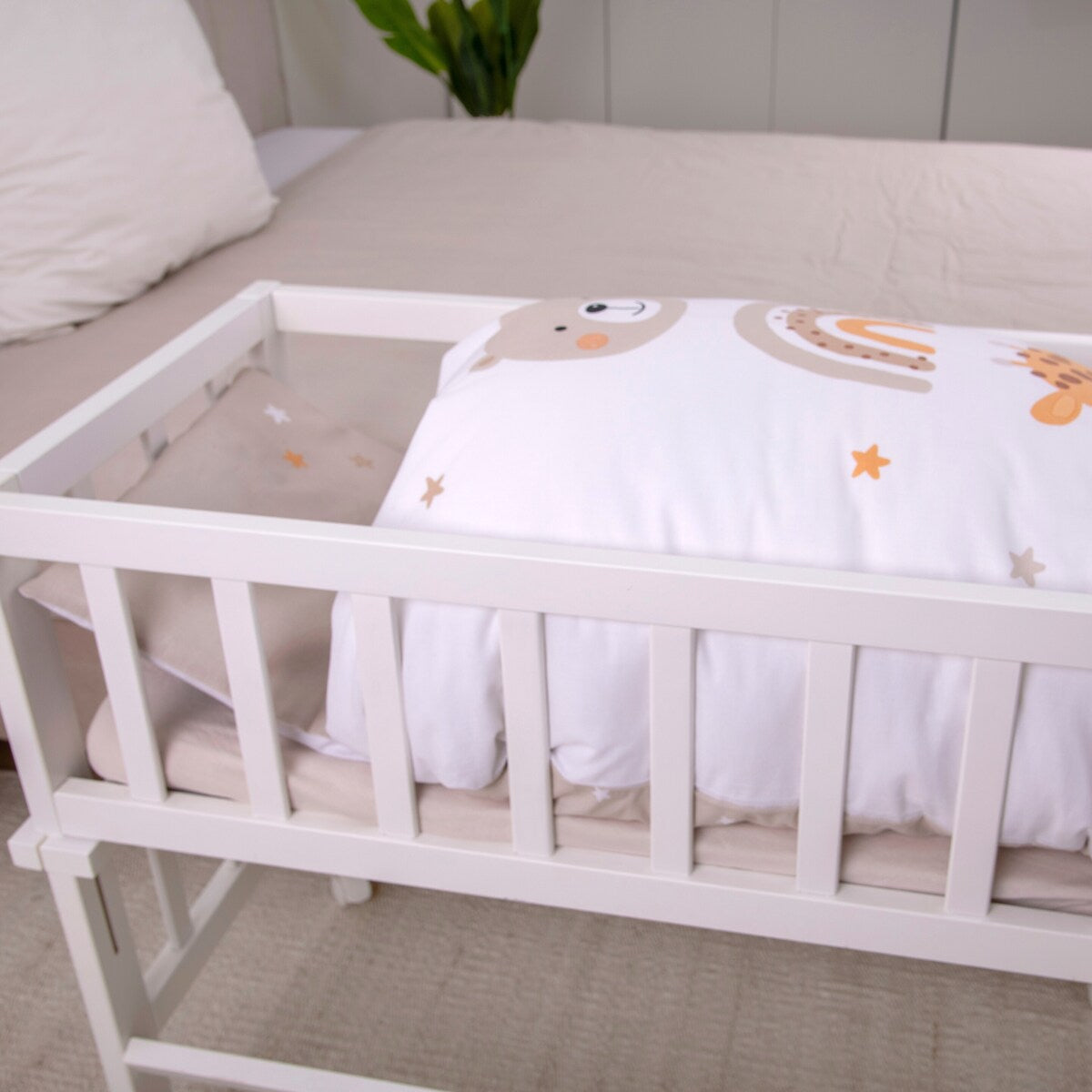 Vendbart sengetøy renforcé 35x40/80x80 cm bomull - Baby Best