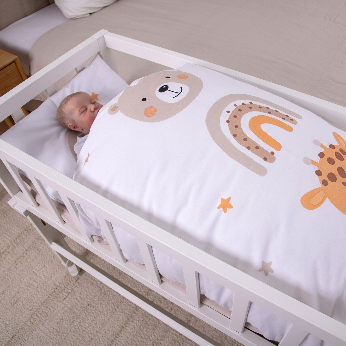 Vendbart sengetøy renforcé 35x40/80x80 cm bomull - Baby Best