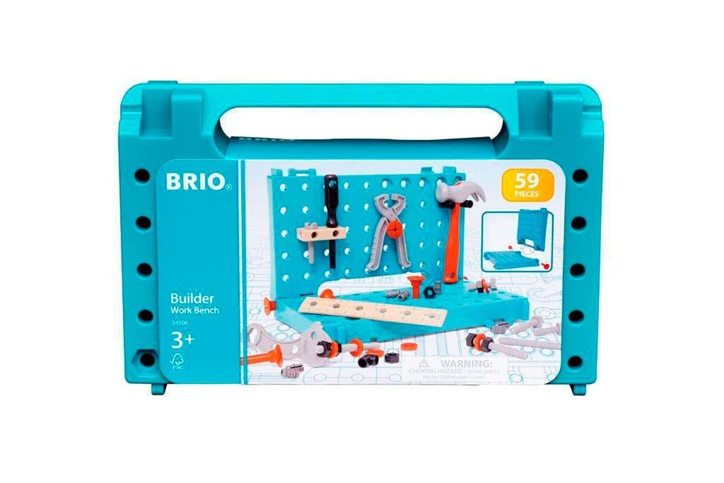 Verkstedkoffert 58 deler fra 3 år 21x6x32 cm - BRIO bakside