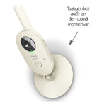Videobabycall Advanced med kamera og 2,8'' skjerm montert på vegg