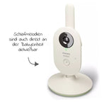 Videobabycall Advanced med kamera og 2,8'' skjerm med foreldreenhet i bruk