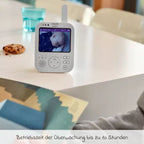Temperaturovervåkning på Videobabycall Premium SCD892/26 med 3,5'' fargeskjerm
