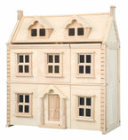 Viktoriansk dukkehus i tre med 2 etasjer 62,9 x 71,2 cm forfra
