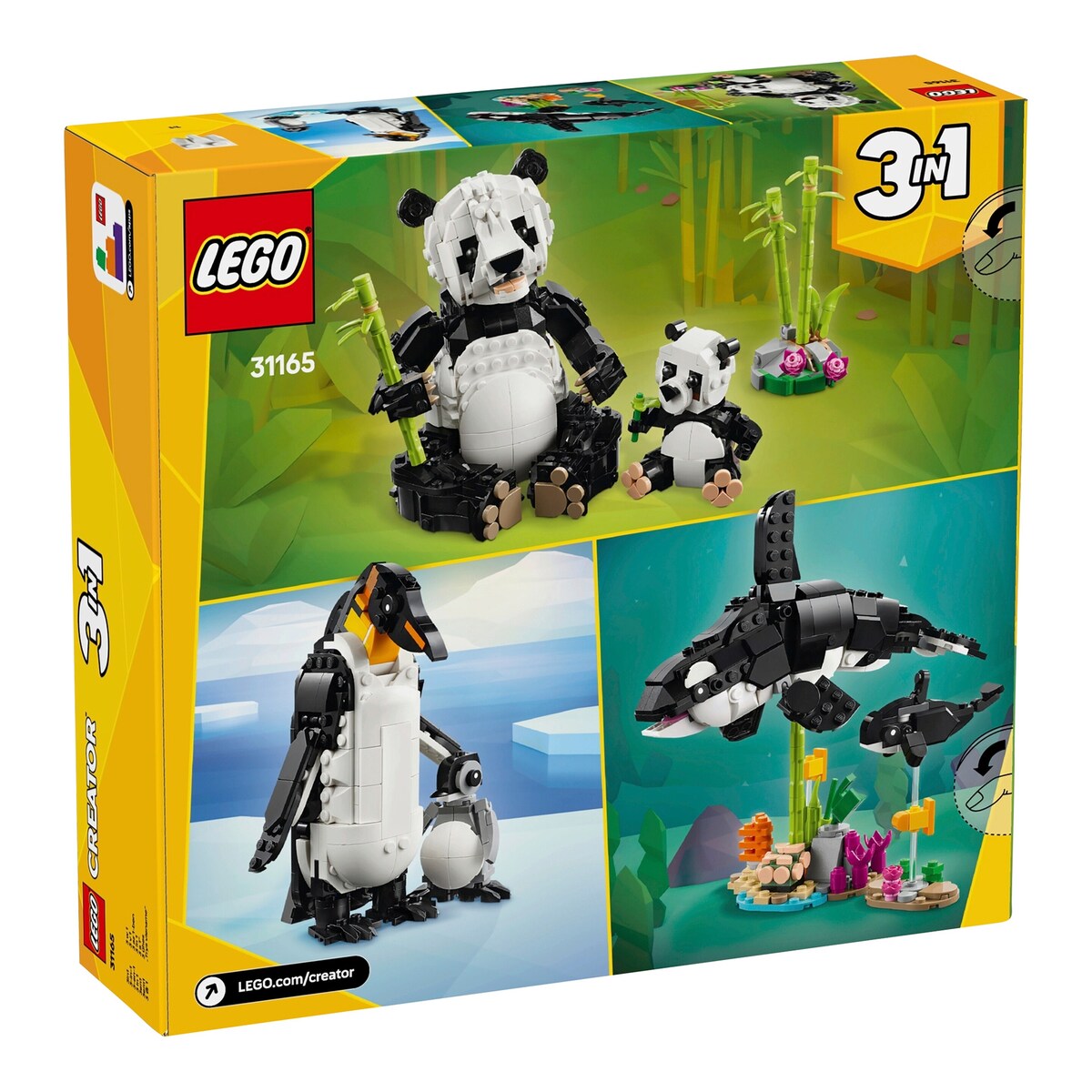 Nærbilde av pingvin og kylling fra Ville dyr pandafamilie 31165