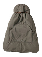 Vinterdekke for bæresele med hette og teddyfleece 75x60 cm bakside