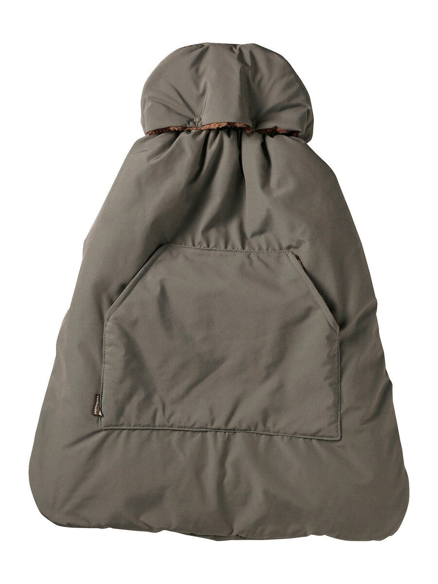 Vinterdekke for bæresele med hette og teddyfleece 75x60 cm bakside