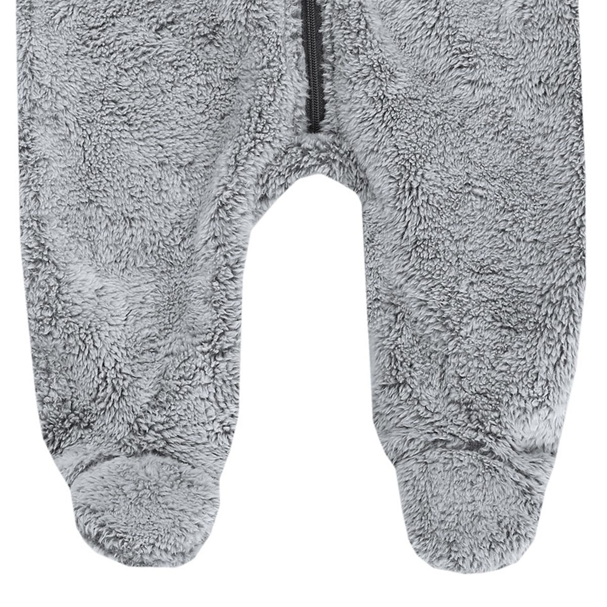 Myk fleece på innsiden av Vinterdress med vattert fôr og fleece, grå melange - Jacky