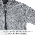Vinterdress med vattert fôr og fleece, grå melange - Jacky lagt flat
