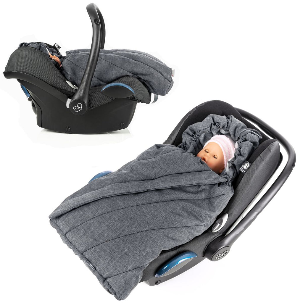 Vinterkjørepose 3M PRO for babystol grå brukt i barnevogn