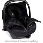 Montert Vinterpose til babystol Tulip i-Size, termofleece, svart i babystol