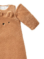 Vintersovepose med avtakbare ermer teddyfleece TOG 3 med gjennomgående glidelås