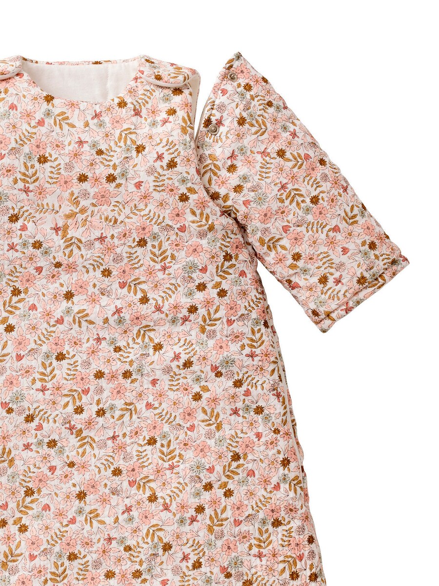 Nærbilde av stoffet på vintersovepose for baby med avtagbare ermer FLORA TOG