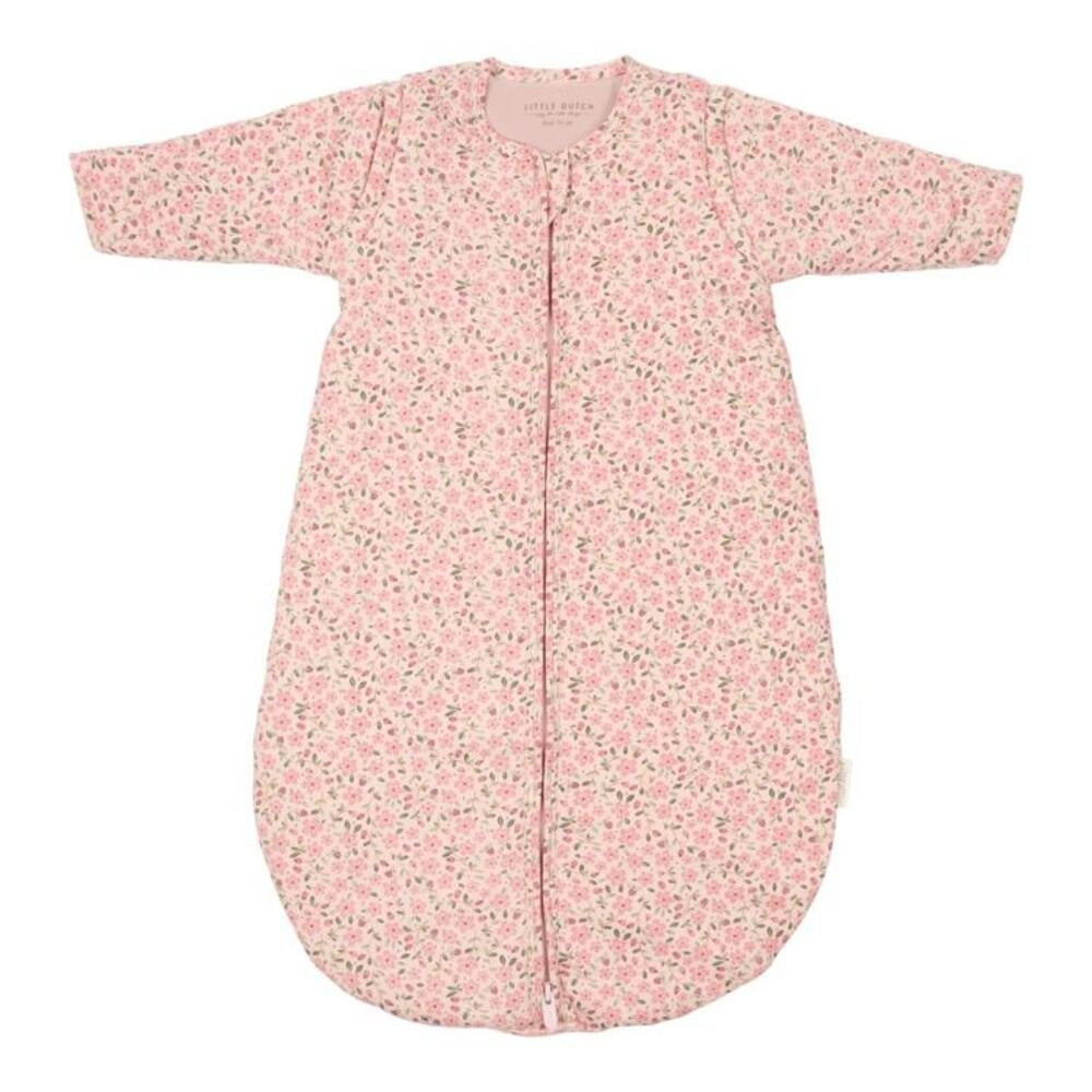 Vintersovepose Fairy Floral 70 cm økologisk bomull rosa forfra