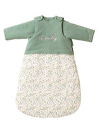Bakside av vintersovepose for baby BLUMENZAUBER med avtakbare ermer