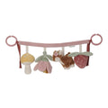 Vognkjede Fairy Garden med rangle og knitter i rosa fra Little Dutch