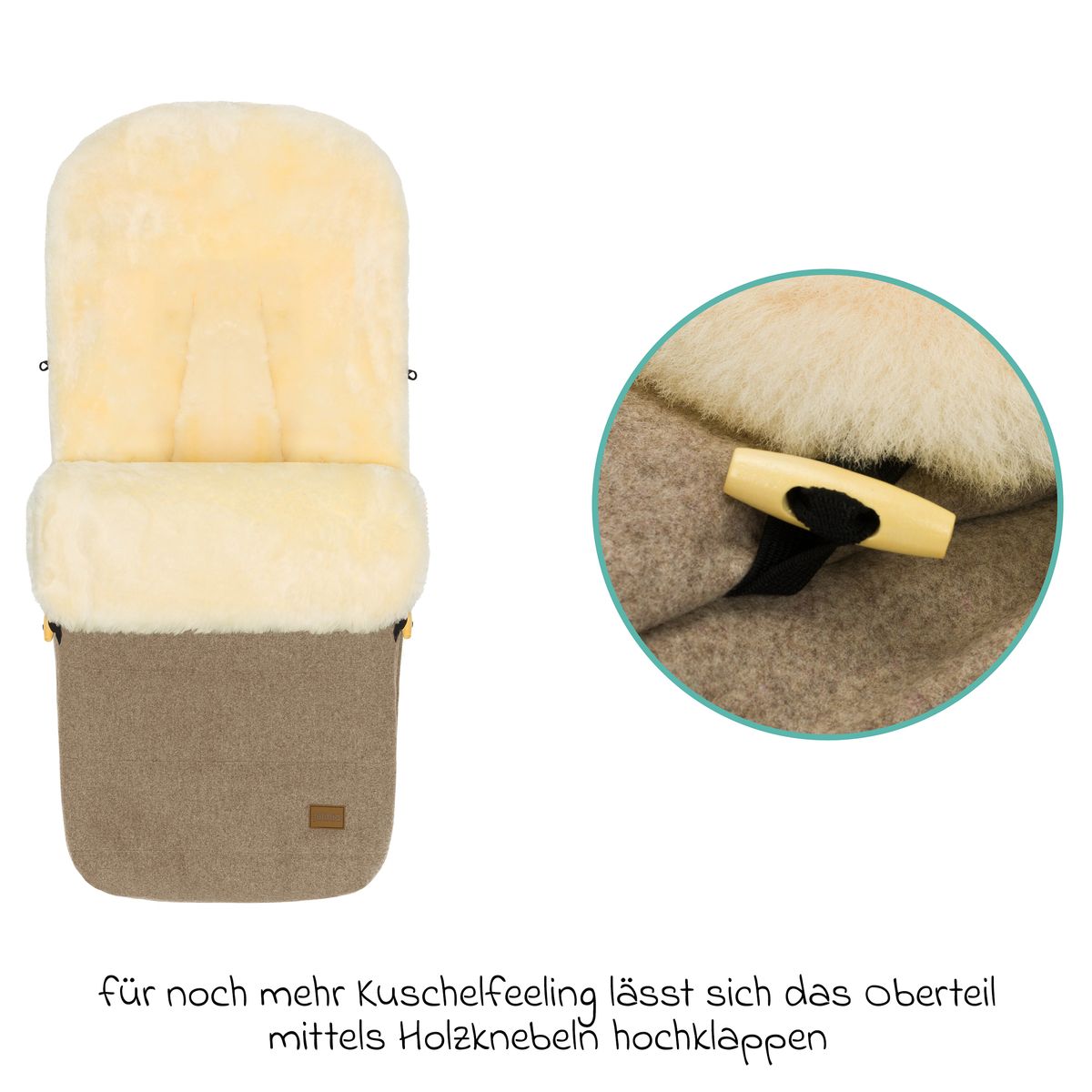 Vognpose Bernina Wool med treknapper for oppbrett