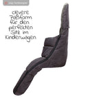 Avtakbar front på Vognpose i fleece Kinley med avtakbar front svart som sitteunderlag