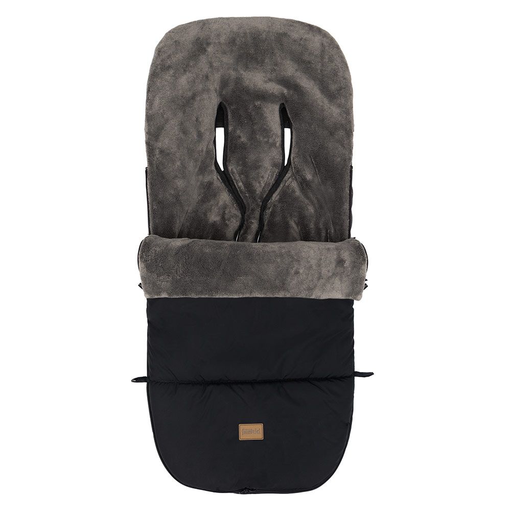 Montert Vognpose i fleece Kinley med avtakbar front svart i barnevogn