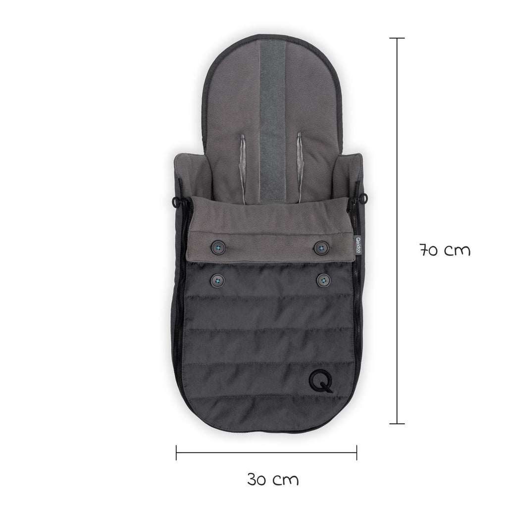 Nærbilde av fleeceinnside på vognpose i fleece Light til babystol og hengekøye - Qeridoo