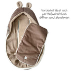 Vognpose Hima i fleece til babystol og bag med åpen klaff
