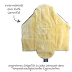 Vognpose Iglu 2.0 i lammeskinn i sykkelvogn