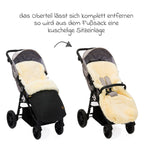 Bruk av vognpose i lammeskinn Bernina Style 100x50 cm - Fillikid som lekematte