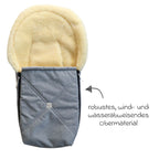 Vognpose i lammeskinn Emmy 80x37 cm, 0-12 mnd - Kaiser vannavvisende utside