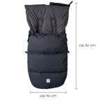 Sammenleggbar Vognpose Little Dowwny i dun til babystol og bag, antrasitt