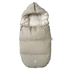 Vognpose Little Dowwny i dun til babystol og bag, sand forfra