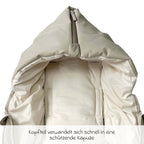 Vognpose Little Dowwny i dun til babystol og bag, sand med seleåpninger