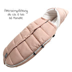 Baksiden av Vognpose Mila i termofleece, Oeko-Tex, sand/creme