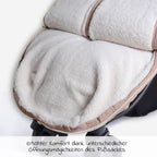 Montert Vognpose Mila i termofleece, Oeko-Tex, sand/creme i barnevogn
