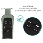 Vognpose Nanga i fleece med lammeskinn 100x50 cm pakket for frakt