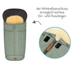 Vognpose Nanga i fleece med lammeskinn 100x50 cm utskiftbar lammeskinnsinnlegg