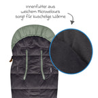 Nærbilde av innerstoffet i Vognpose Ogre i fleece Fillikid